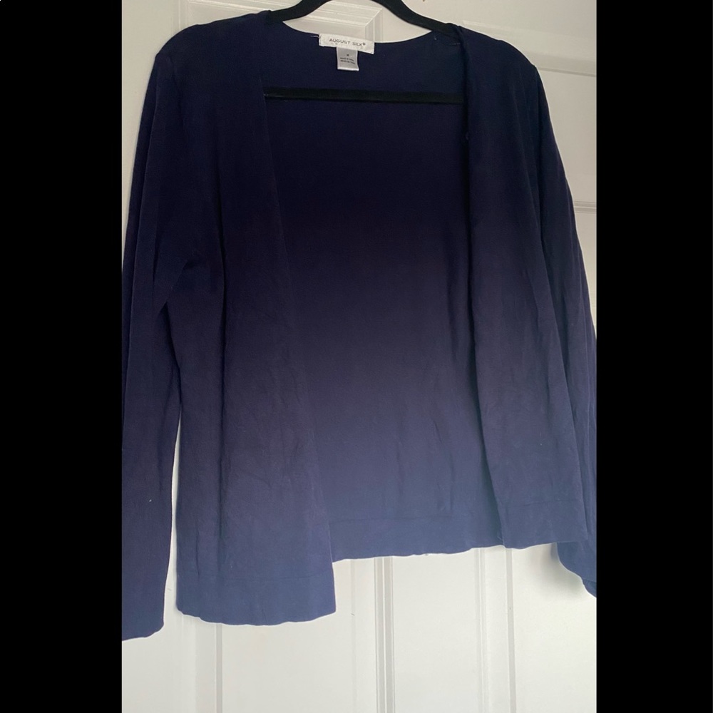 August Silk blue button up cardigan